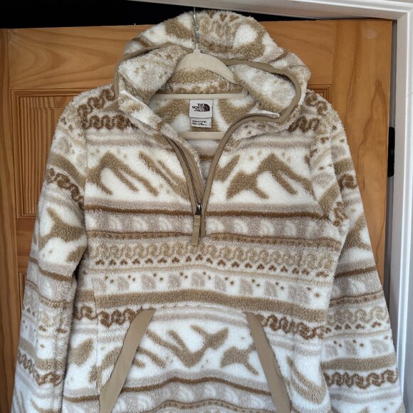 The North Face Women’s Sherpa Fleece Pullover 1/4 Zip Cream Tan Size S - Picture 1 of 16